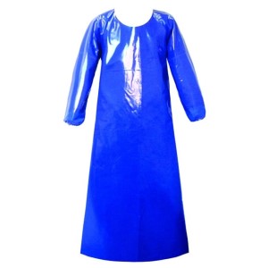 PU Gown Blue with Elastic Sleeve 6x2